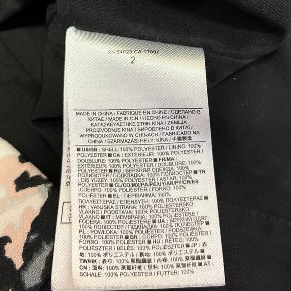 Banana Republic Black Multicolor Camo Short Sleeve Mini Pencil Sheath Dress 2 - Picture 5 of 5